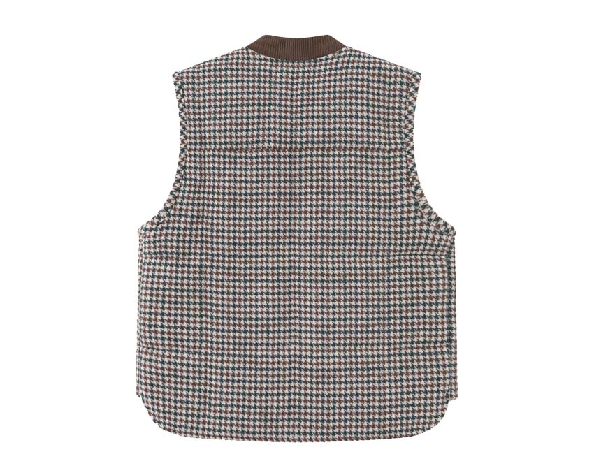 Les Deux Michael Houndstooth Vest Dark Sand / Pine Green 810546