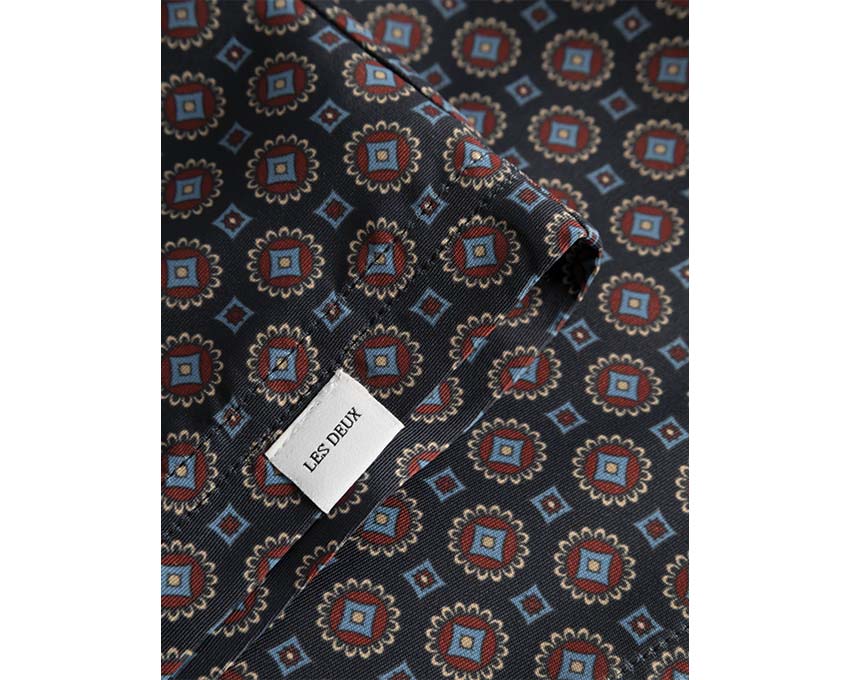 Les Deux Stan AOP Swim Shorts 2.0 Dark Navy LDM540027