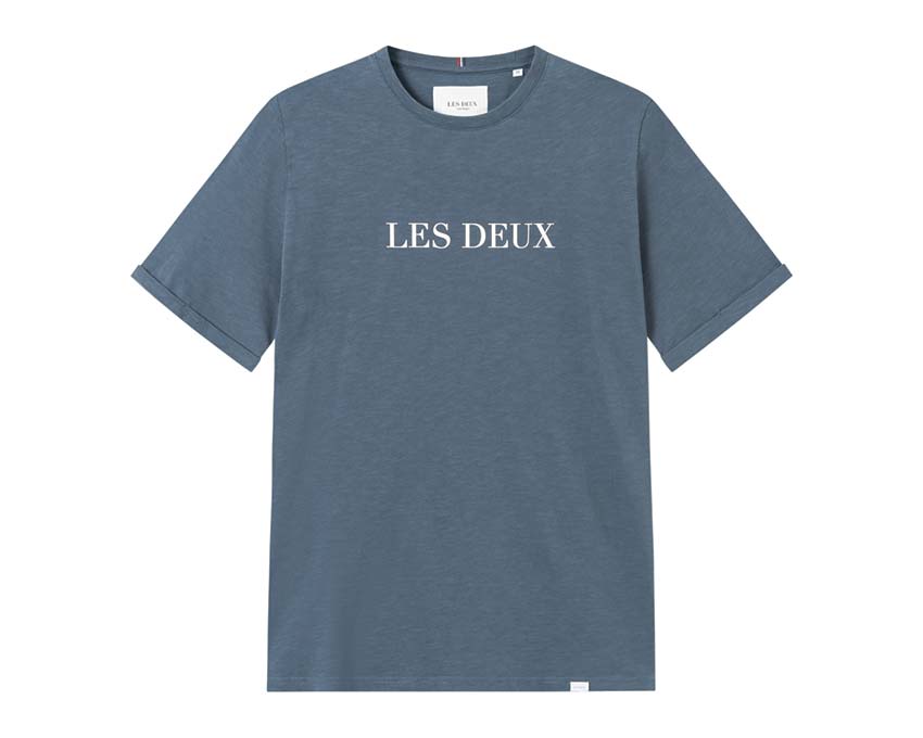 Les Deux T-Shirt Turbulence Blue / Ivory LDM101099