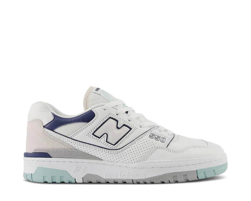 New Balance 550 White / Winter Fog - Navy BB550WCA