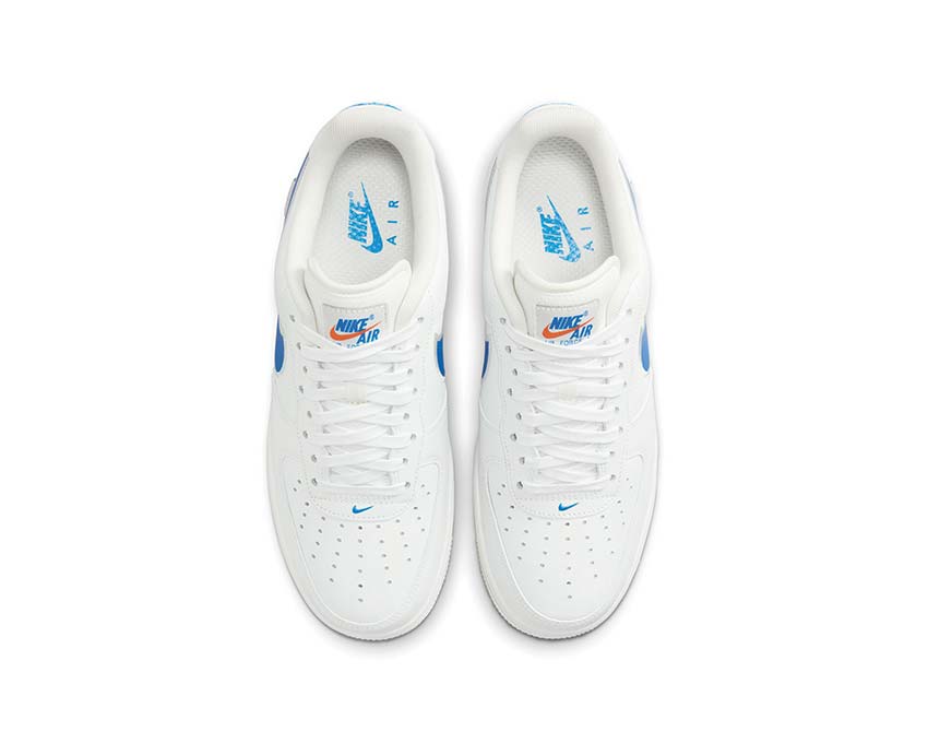Nike Air Force 1 '07 Summit White / Photo Blue - Safety Orange FN7804-100