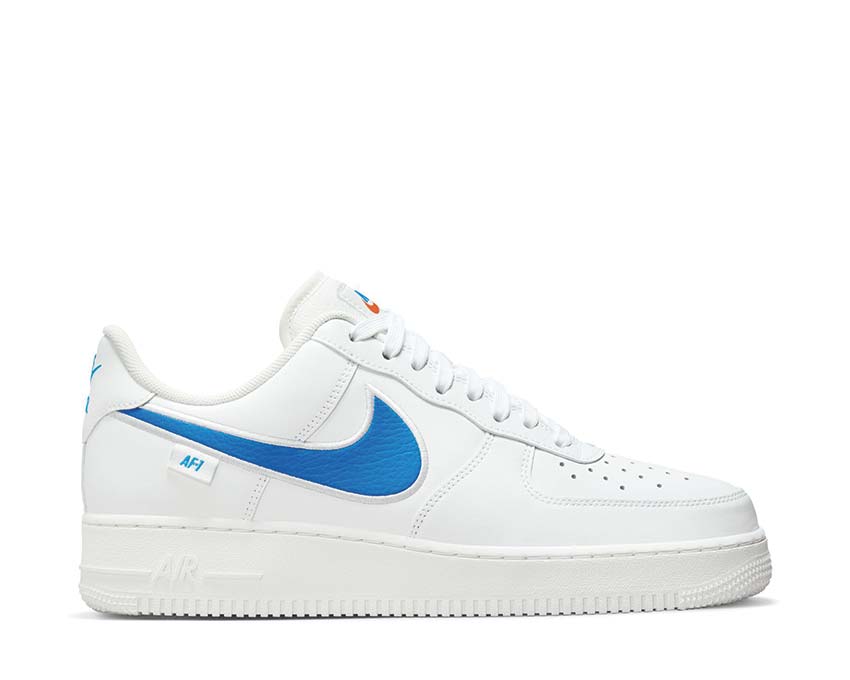 Nike Air Force 1 '07 Summit White / Photo Blue - Safety Orange FN7804-100