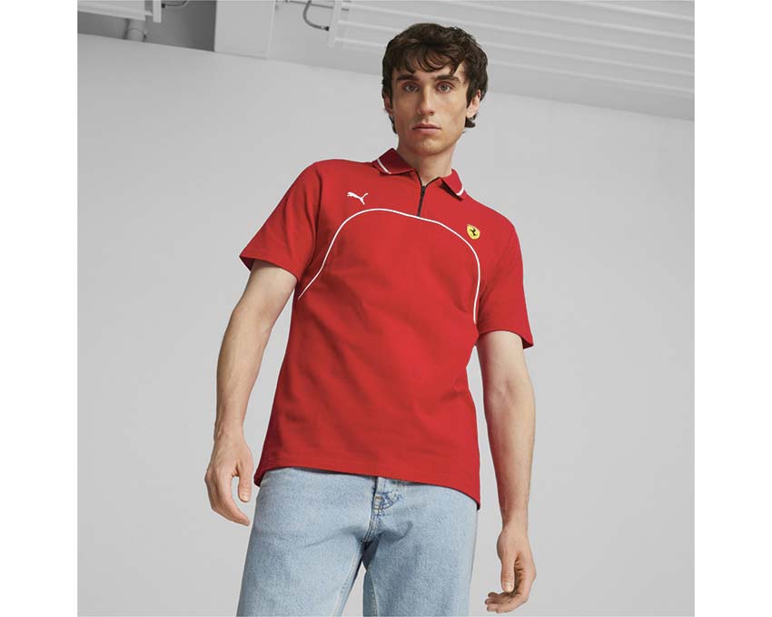Puma Ferrari Race Polo Rosso Corsa 620945 02