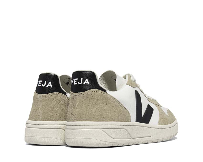 Veja V-10 Chromefree Extra White / Black - Sahara VX0503138B