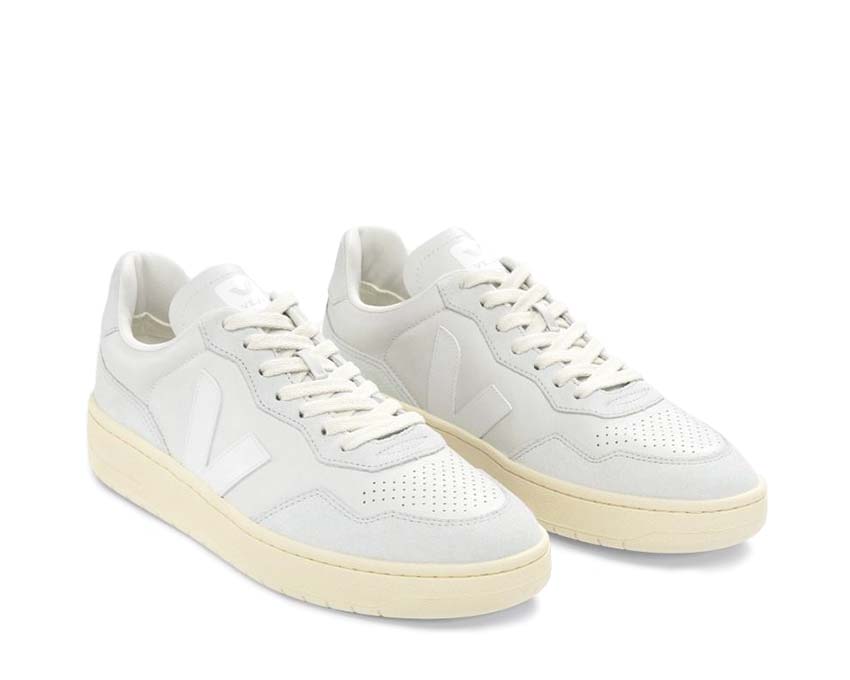 Veja V-90 O.T. Leather Gravel / White VD2003379A