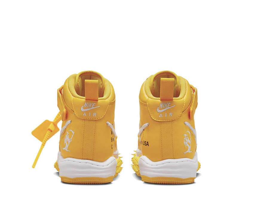 Nike Off-White Air Force 1 Mid White / White - Varsity Maize DR0500-101