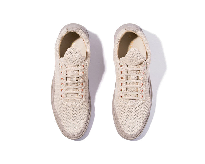 Filling Pieces Low Top Ghost Perforated Grey