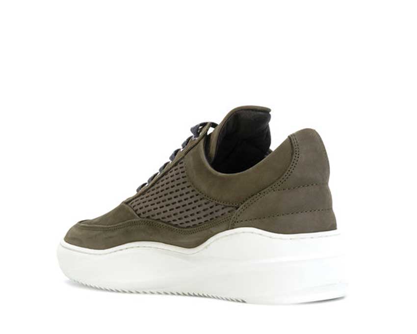Filling Pieces Low Top Re-stitched Army Green