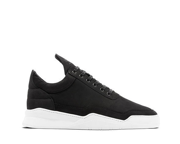 Filling Pieces Low Top Ghost Matt Nubuck Black NOIRFONCE