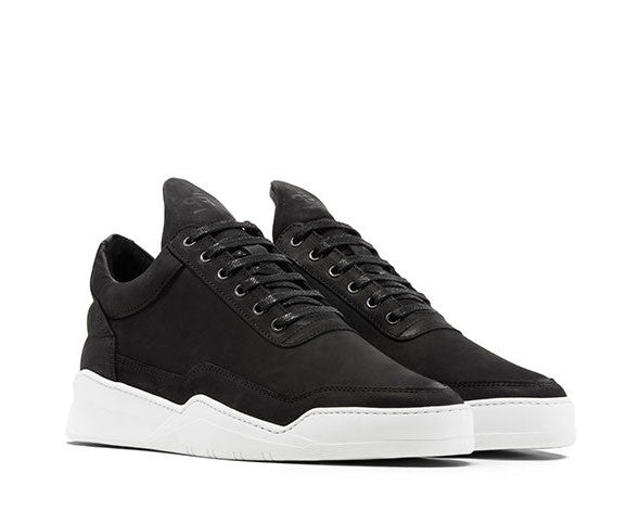 Filling Pieces Low Top Ghost Matt Nubuck Black