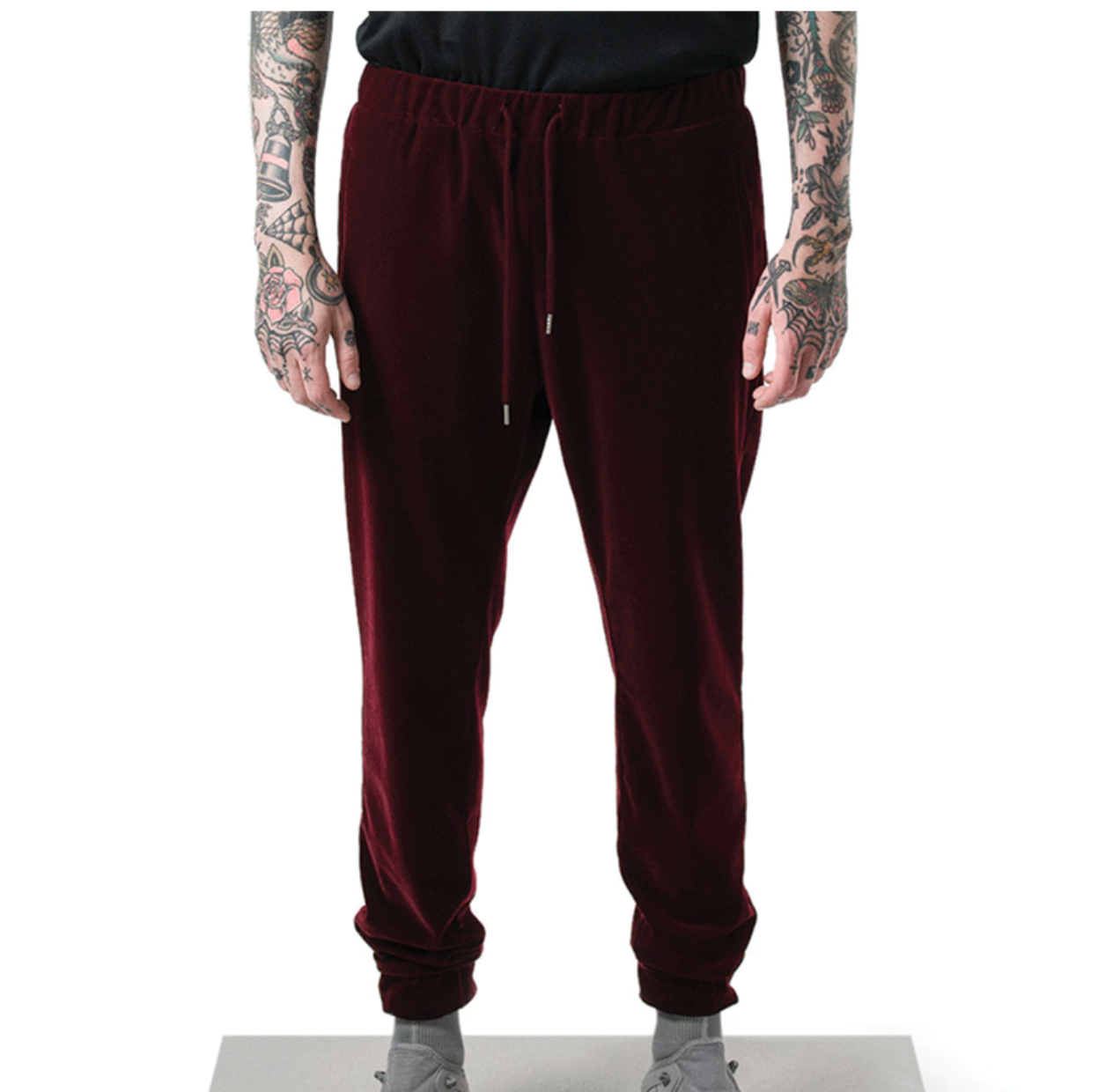 HAN KJØBENHAVN Track Pants Velour Burgundy