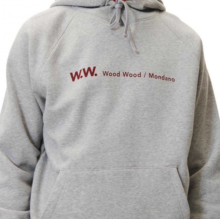 Wood Wood Raffia Hoodie Grey