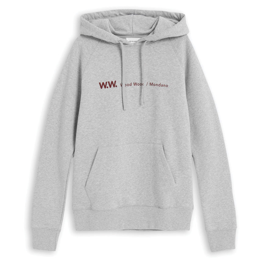 Wood Wood Raffia Hoodie Grey