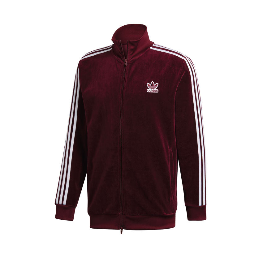 Adidas BB Velour Track Jacket Maroon DH5789