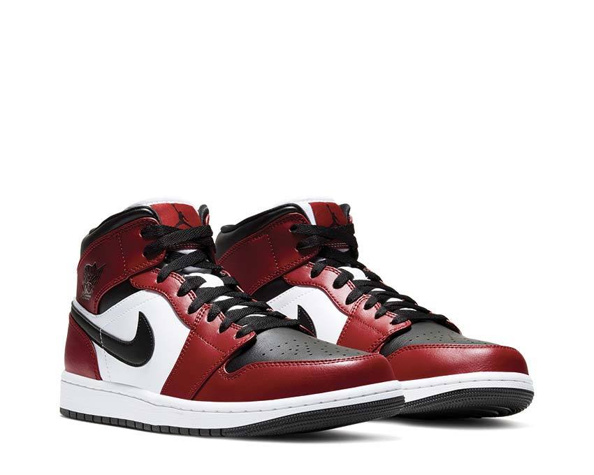 Air Jordan 1 Mid Black / Black - Gym Red 554724-069