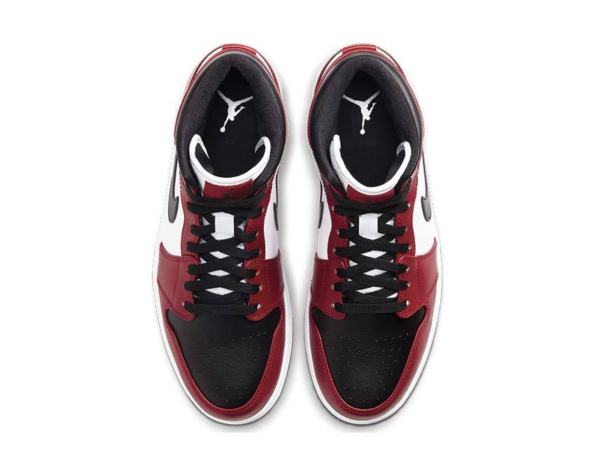 Air Jordan 1 Mid Black / Black - Gym Red 554724-069