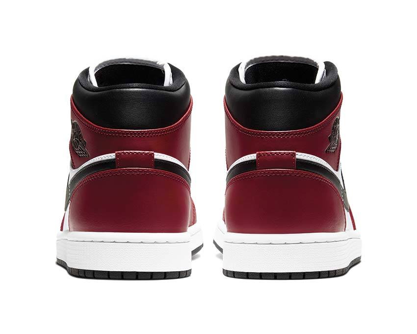 Air Jordan 1 Mid Black / Black - Gym Red 554724-069