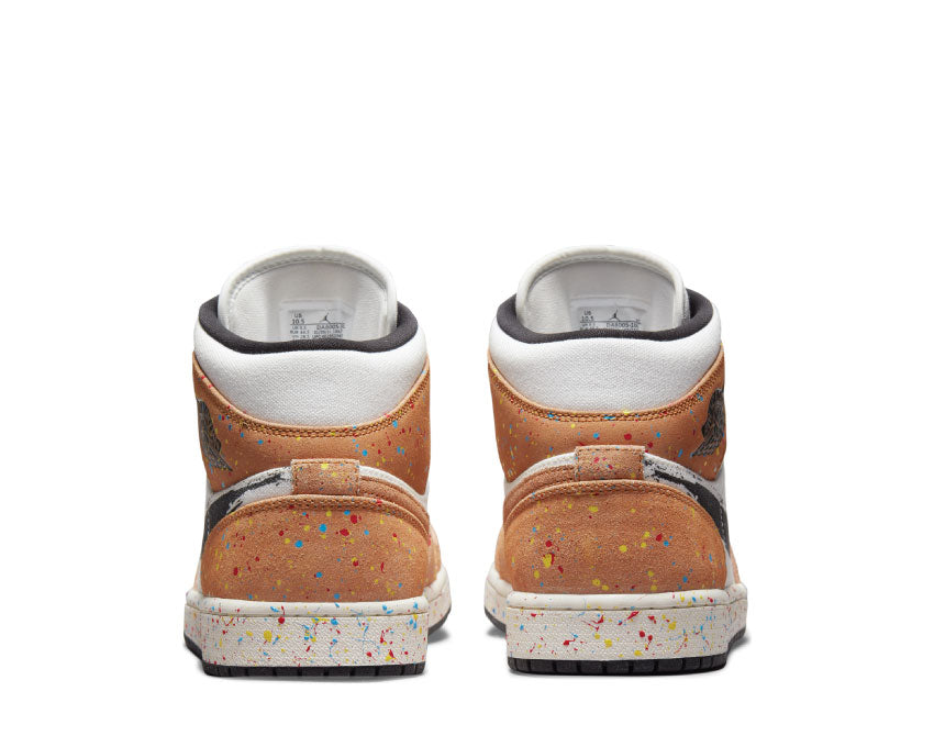 Air Jordan 1 Mid SE Sail / Cider - Chile Red - Black DA8005-100