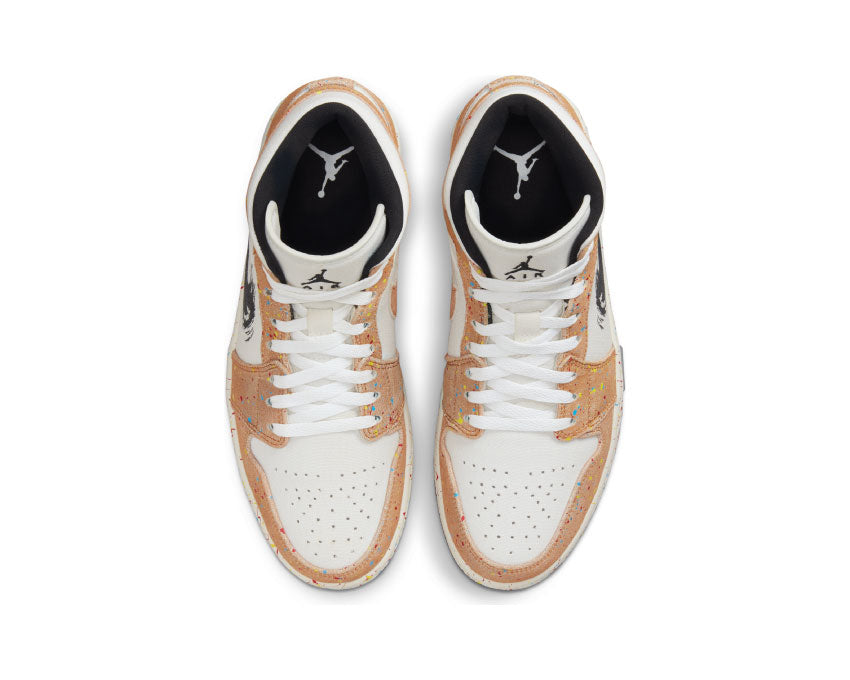 Air Jordan 1 Mid SE Sail / Cider - Chile Red - Black DA8005-100