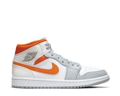 Air Jordan 1 Mid SE White / Starfish - Pure Platinum - Sail CW7591-100