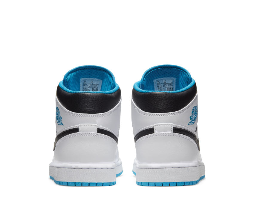 Air Jordan 1 Mid White / Laser Blue - Black 554724-141