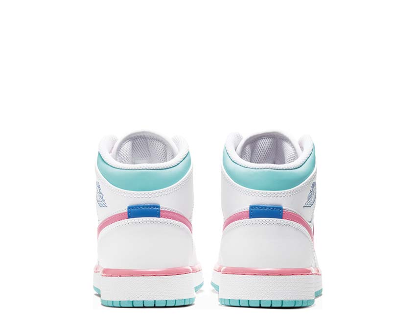 Air Jordan 1 Mid White / Digital Pink - Aurora Green - Soar 555112-102