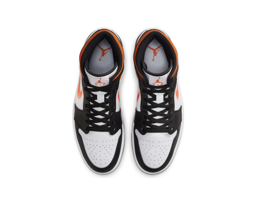Air Jordan 1 Mid White / Total Orange - Team Orange - Black DN4929-100
