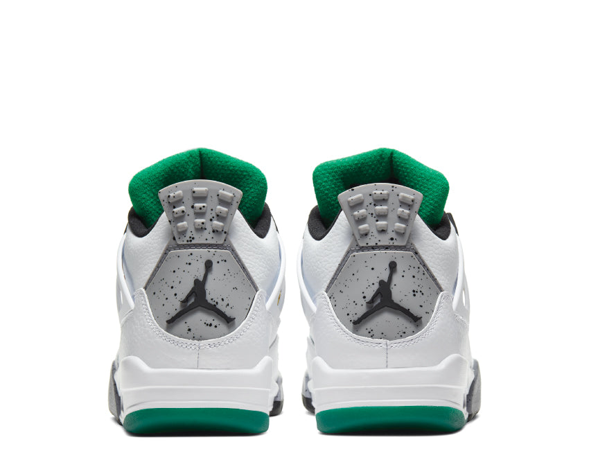 Air Jordan 4 Retro White / Black - University Red - Lucid Green AQ9129-100