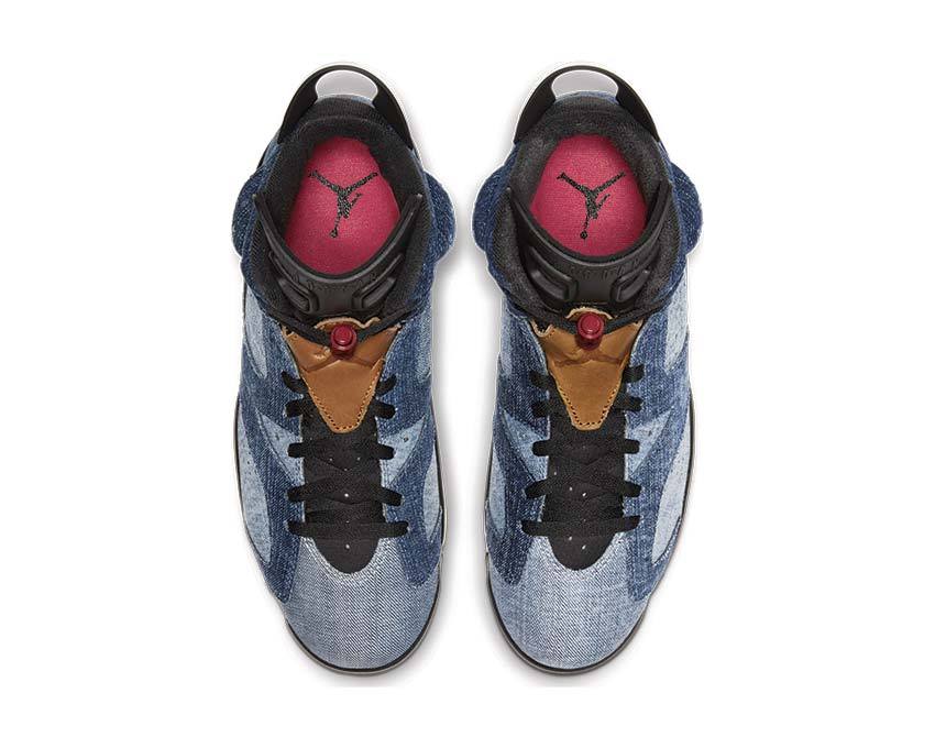 Air Jordan 6 Washed Denim / Black - Sail - Varsity Red CT5350-401