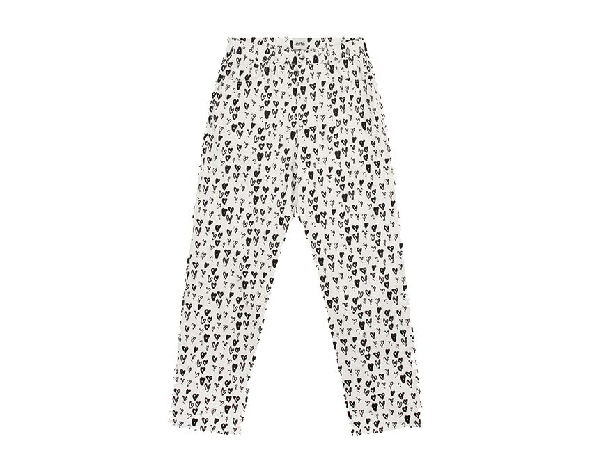Arte Jean Allover Heart Pants White / Black AW22-231P