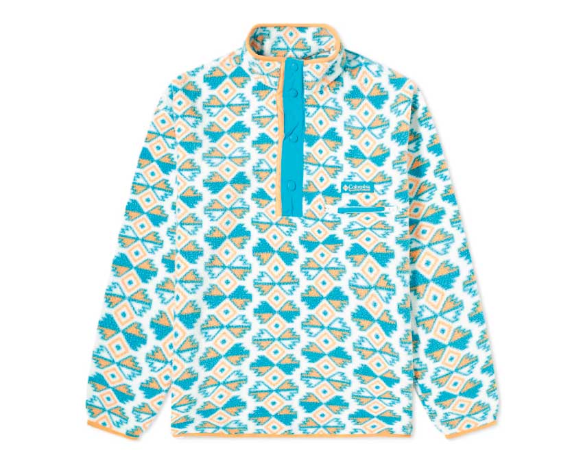 Columbia Helvetia Half Snap Fleece White SW Blocks 1889853100