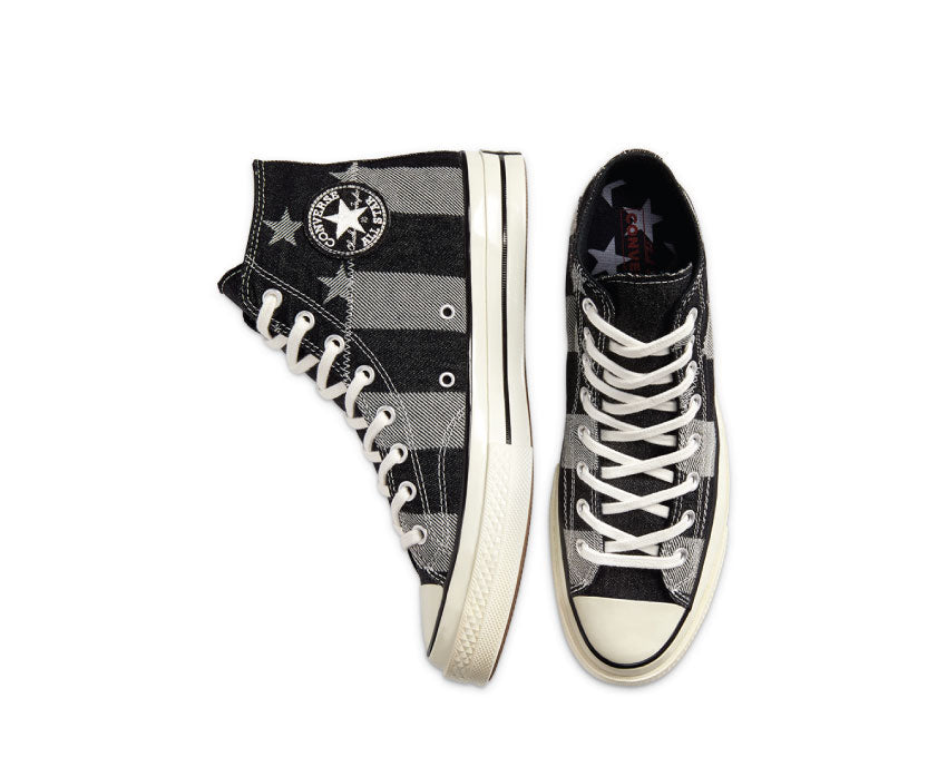 Converse Chuck 70 High Top Stars And Stripes Black / White / Egret 167709C