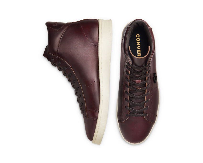 Converse X Horween Pro Leather High Top Ganache Egret Black 168750C