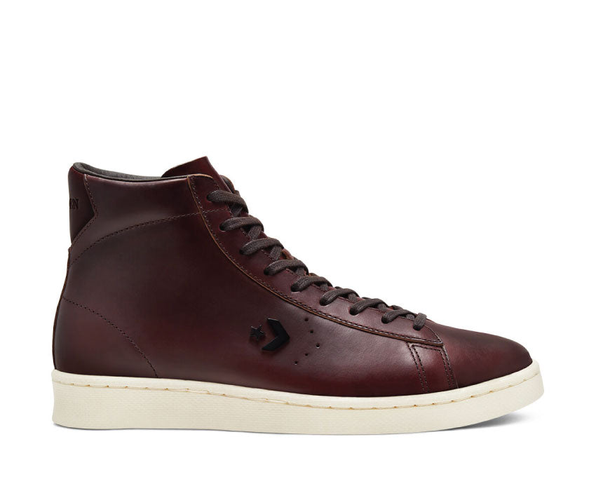 Converse X Horween Pro Leather High Top Ganache Egret Black 168750C