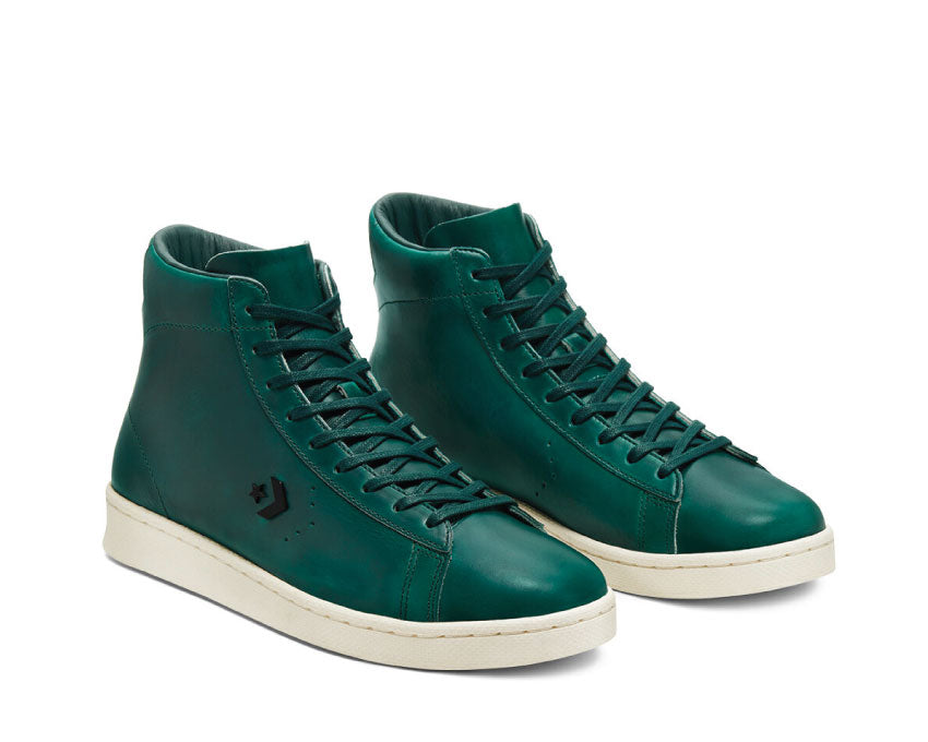 Converse X Horween Pro Leather High Top Lyons Blue Egret Sea Moss 168751C