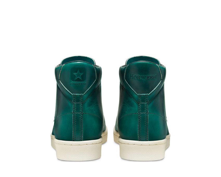 Converse X Horween Pro Leather High Top Lyons Blue Egret Sea Moss 168751C