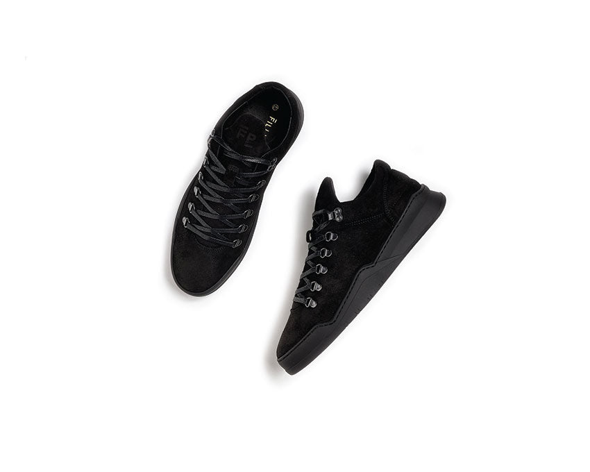 Filling Pieces Mountain Cut Ghost Waxed Suede All Black 2962259