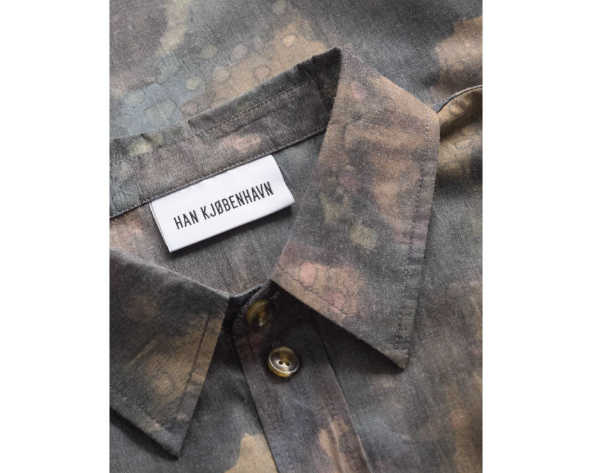 Han Kjobenhavn Boxy Shirt Long Sleeve Abstract Flowdrops M-130530