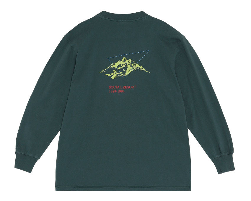 Han Kjobenhavn Boxy Tee Long Sleeve Social Resort Faded Green M130161
