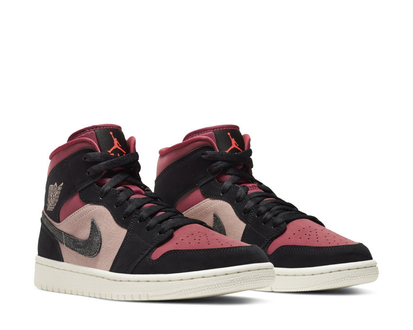 Jordan 1 Mid Particle Grey / Black - Canyon Rust BQ6472-202