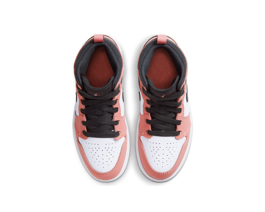 Jordan 1 Mid PS Pink Quartz / DK Smoke Grey - White 640737-603