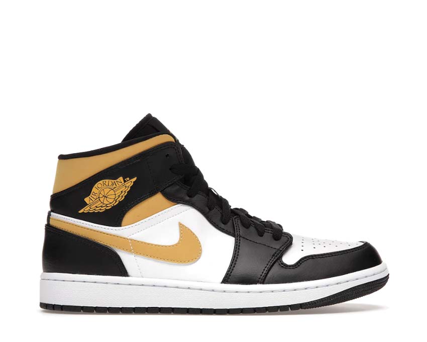 Черные кроссовки Nike Air Gold Jordan White / Black - Pollen 554724-177