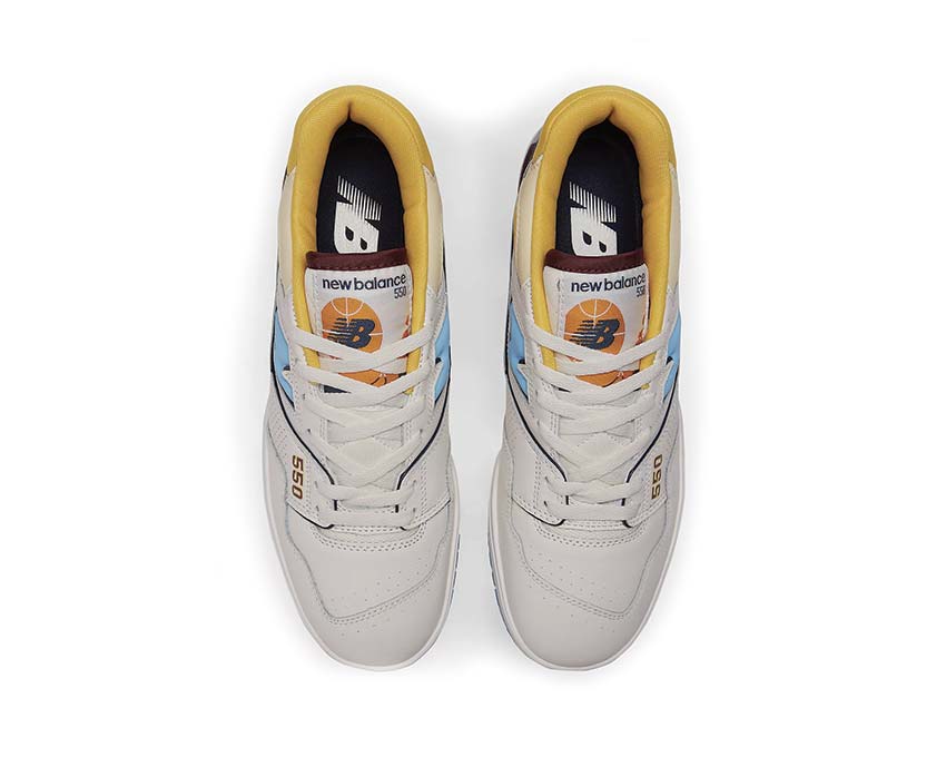 New Balance 550 White / Natural Indigo / Burgundy BB550NCF