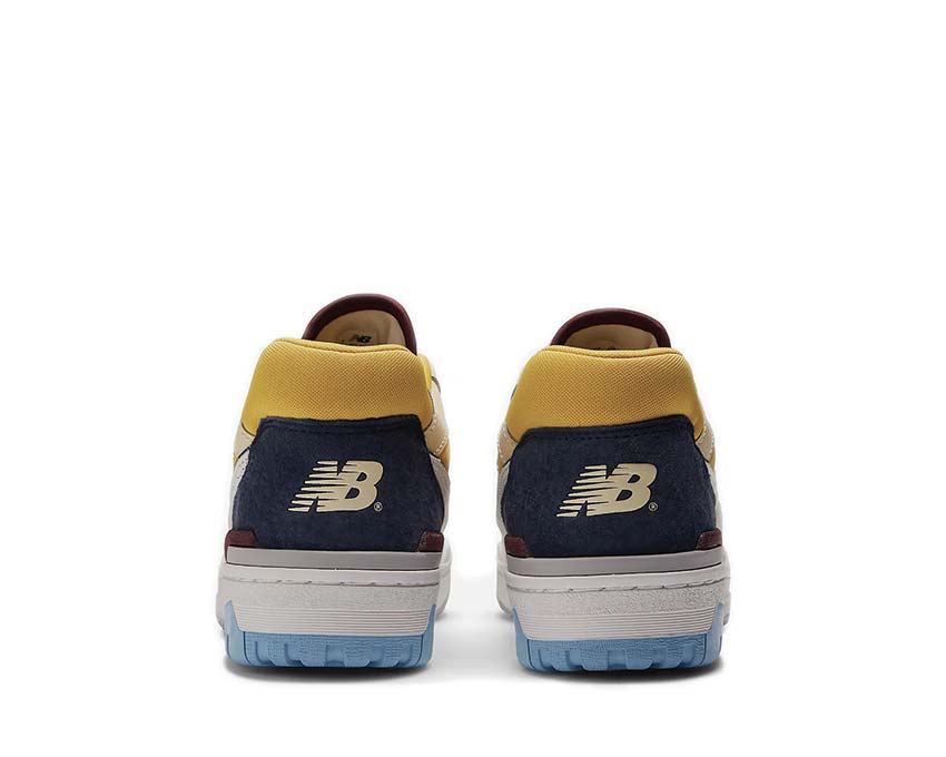New Balance 550 White / Natural Indigo / Burgundy BB550NCF