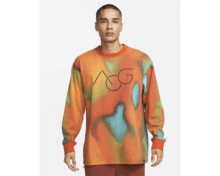 Nike ACG Sweatshirt Tour Yellow / Light Menta - Campfire Orange DV9663-719