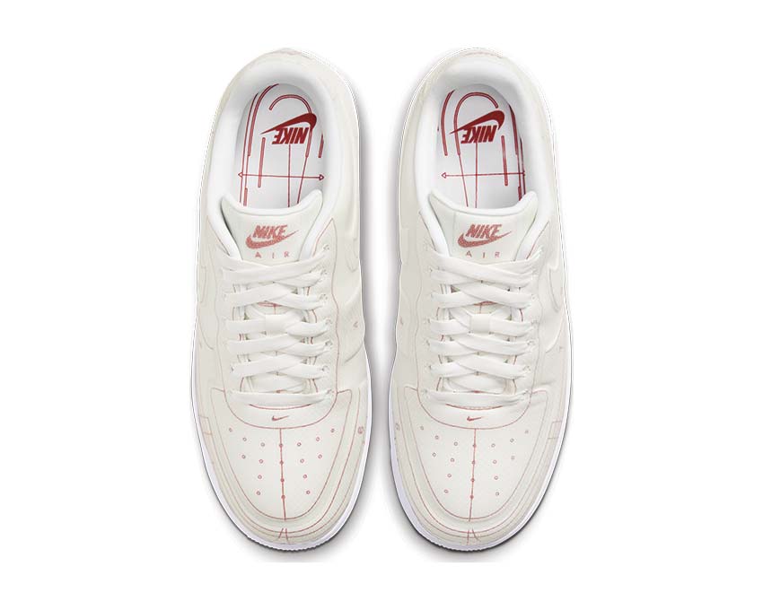 Nike Air Force 1 '07 LX Summit White / Summit White - University Red CI3445-100