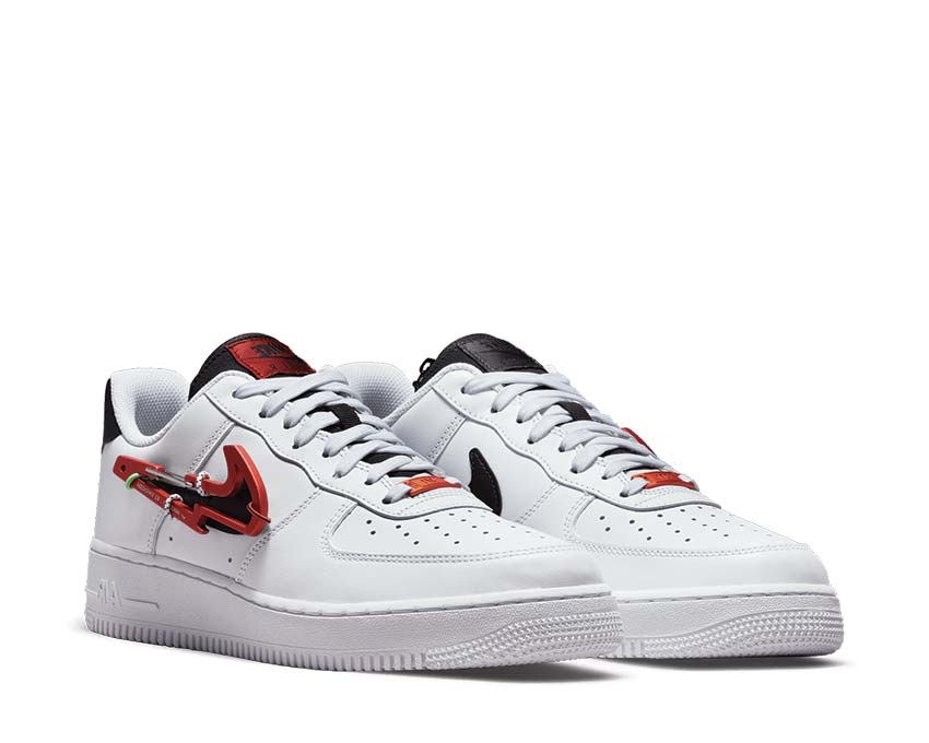 Nike Air Force 1 '07 Premium White / Black - Pomegranate - Habanero Red DH7579-100