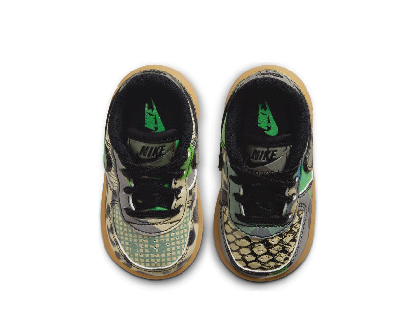 Nike Air Force 1 AS QS TD Black / Green Spark - Gum Light Brown CV2417-002