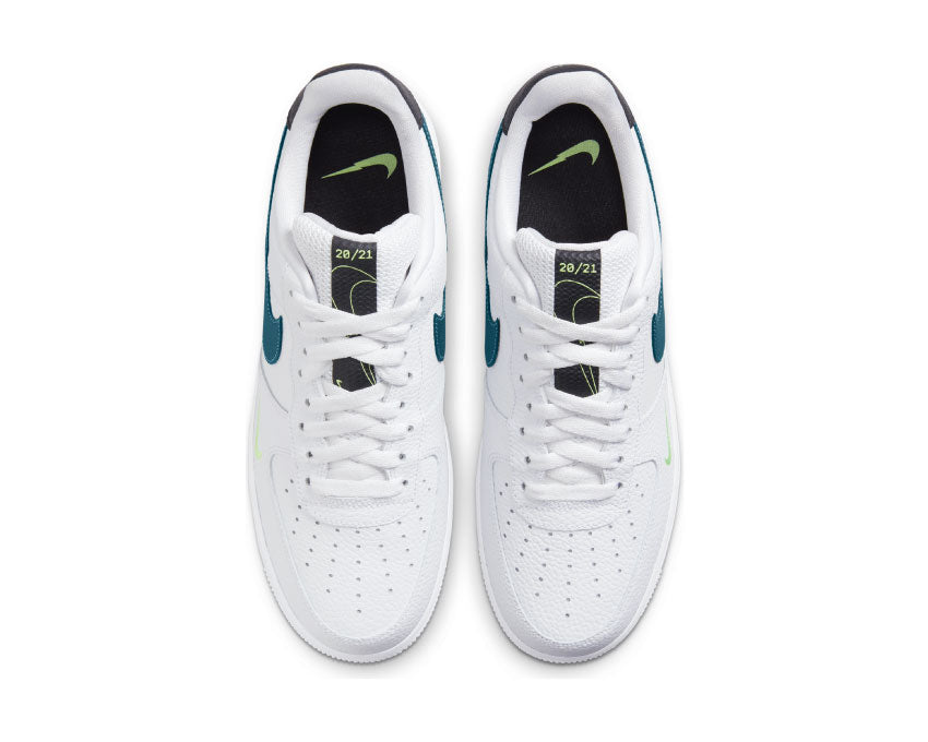 Nike Air Force 1 Low White / Aquamarine - Lime Glow - Off Noir DJ6894-100