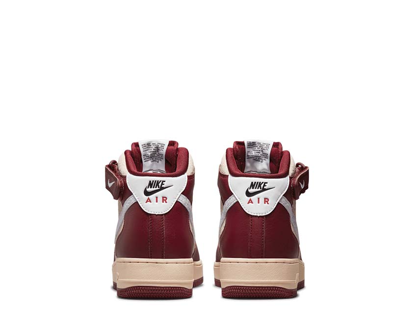 Nike Air Force 1 Mid Team Red / White - Pearl White - Black DO7045-600